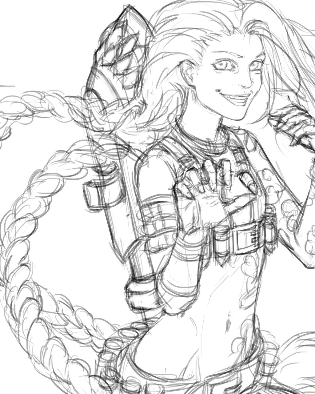 Jinx.sketch by LilyDemian on DeviantArt