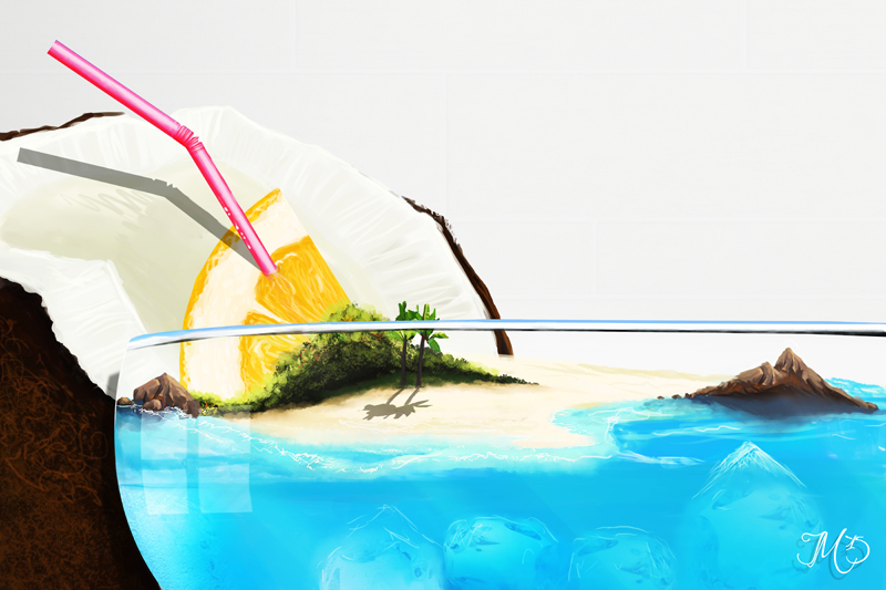 Cocktail Island - Digital Painting