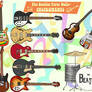 Beatles paper doll instruments