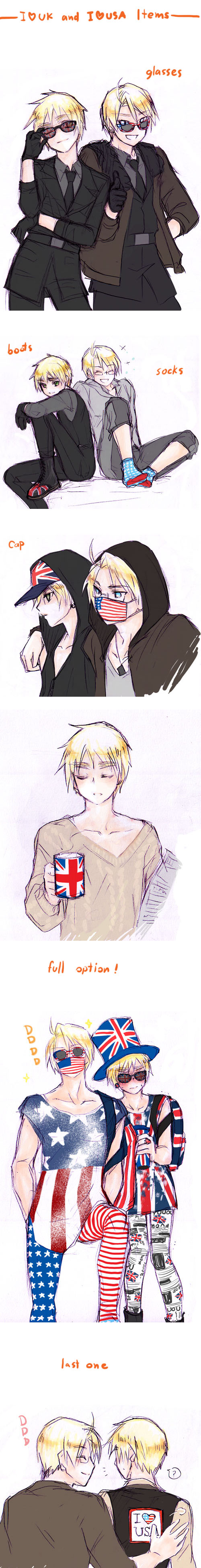 aph I love UK, I love USA Item