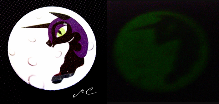 Glow-in-the-dark Nightmare Moon Buttons