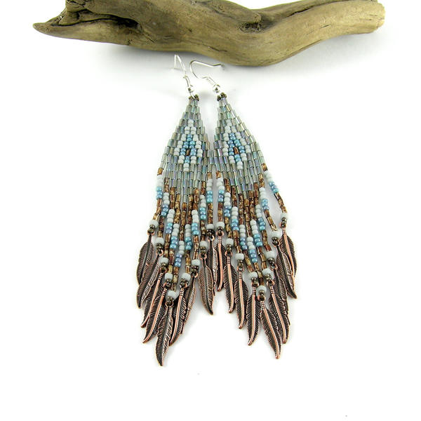 Ice and Soil - native american inspired earrings