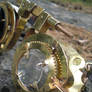 Brass goggles magnifying