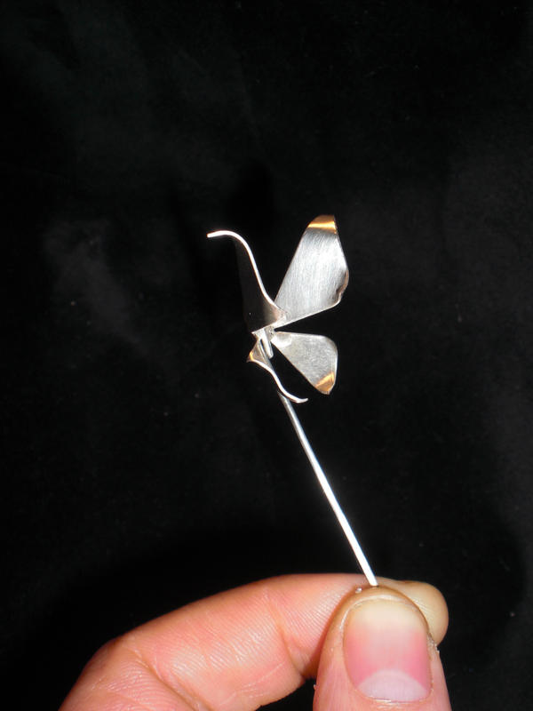 Butterfly silver pin