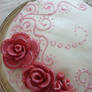 Om nom rose cake