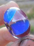 Zig zag blue bead by WeirdWondrous