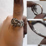 Olive fork Rose ring