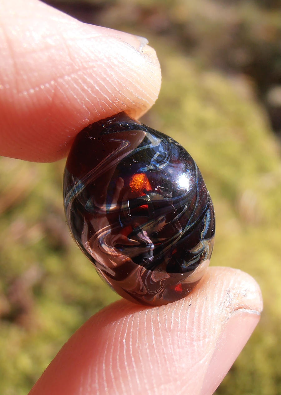 Amber Egg experimental pendant