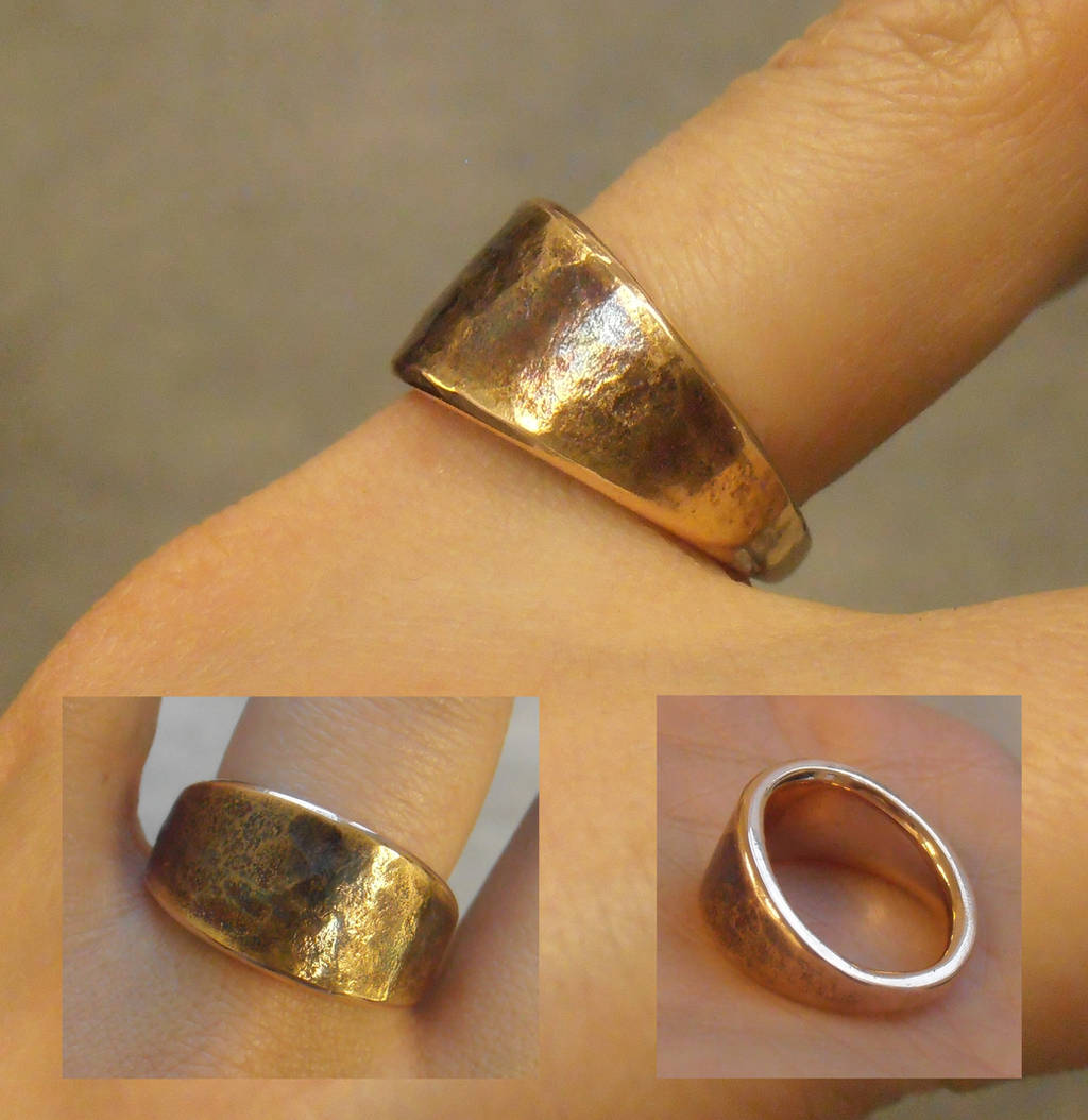 Dwarf inspired ring in red gold by fairyfrog