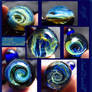 Galaxy glass pendants