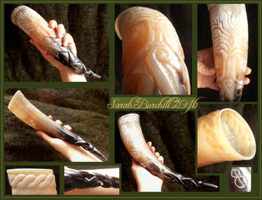 Tree of Life braided drinking horn