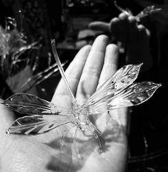 Dragonfly glass sculpture