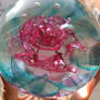 Floating Rose glass paperweight
