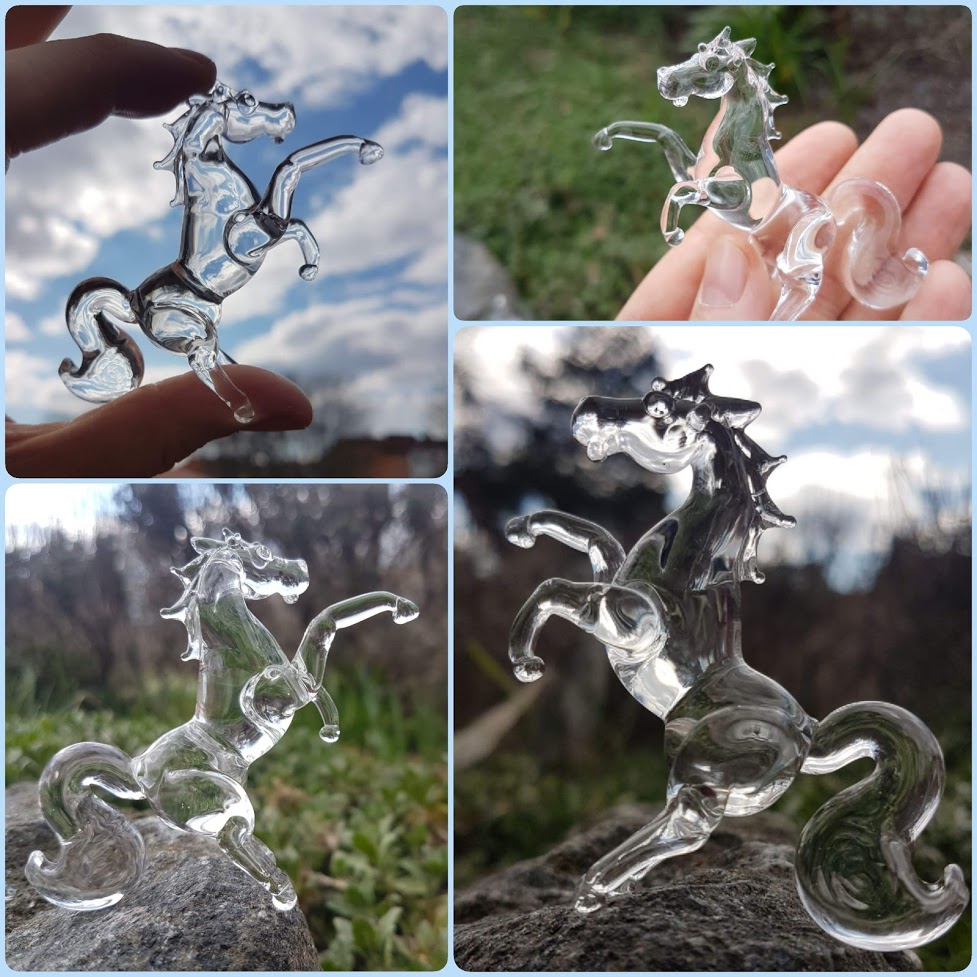 Tiny glass horse