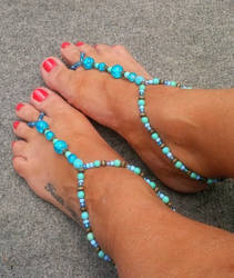 Blue Barefoot Sandals