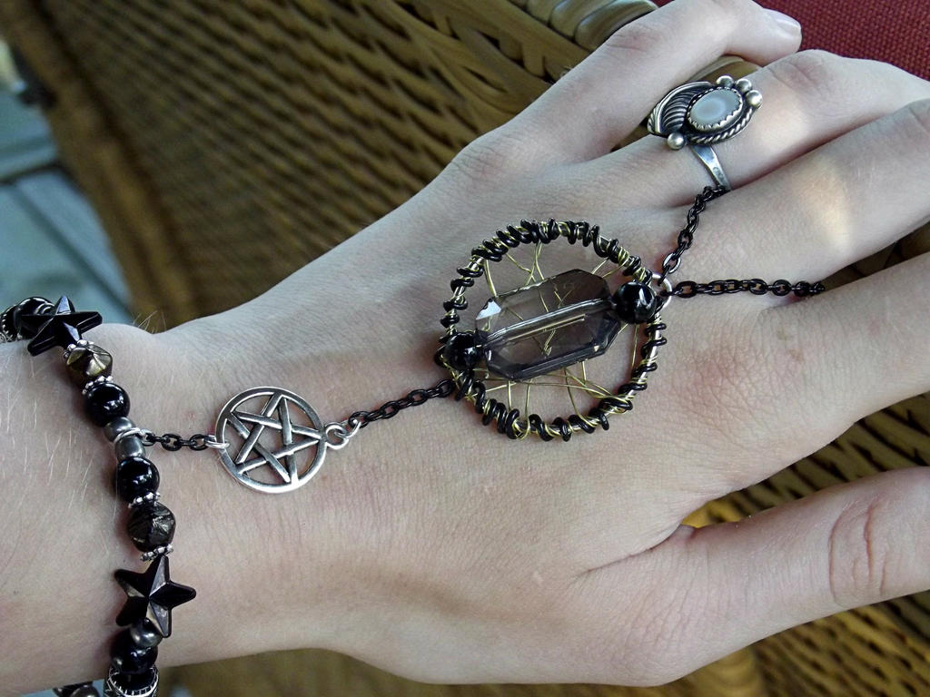 BLACK Pentagram Slave Bracelet