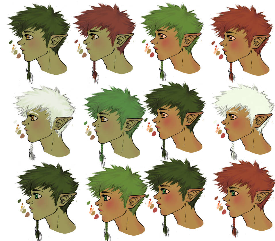 Elf Color Guide Wood Elf coloration DnD by k9Glacier on DeviantArt