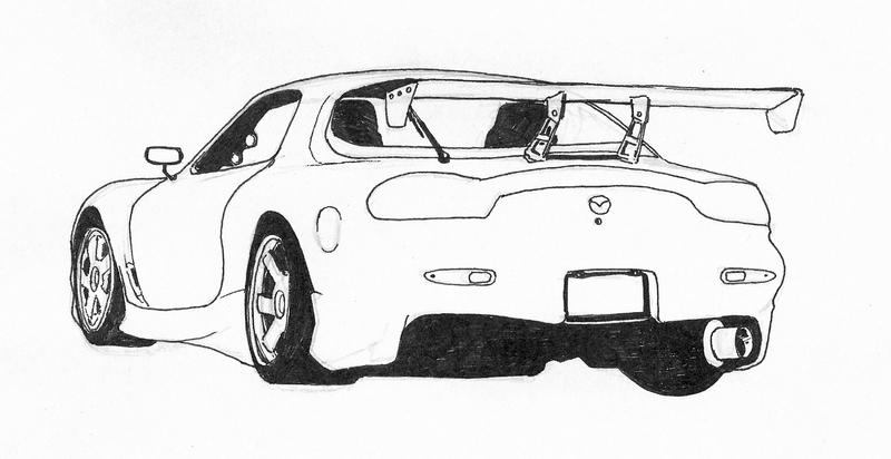 Rx7 Drawing By Hellis77 On Deviantart