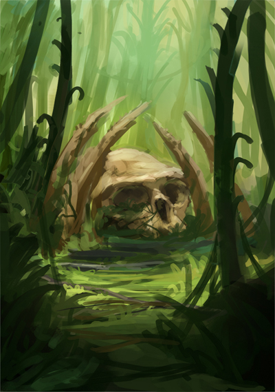 Jungle Skull Speedpaint