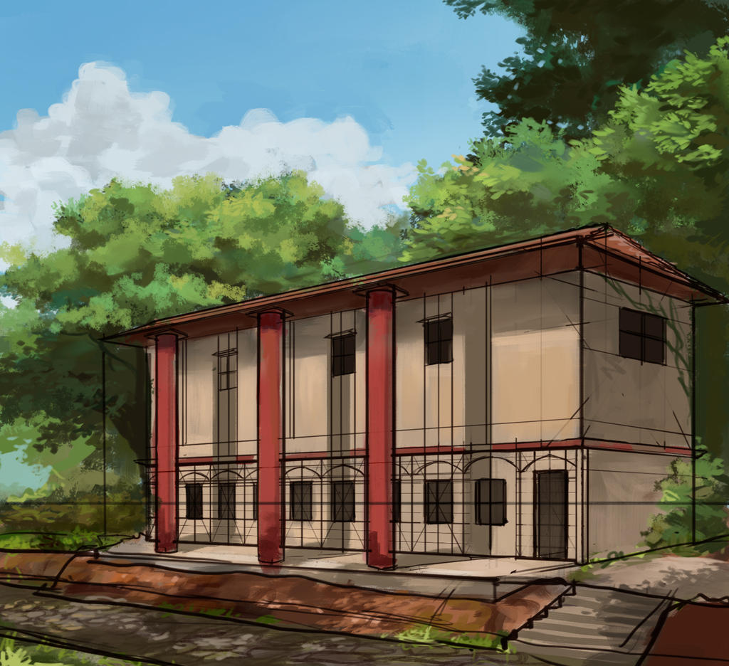 Anime background style - Daily doodle 30 04 2013