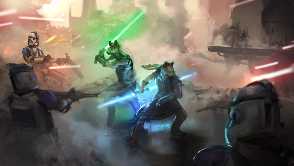 Gungan jedi! May the fourth be with you :) by JordyLakiere on DeviantArt