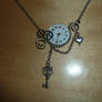 Wire Clock Necklace