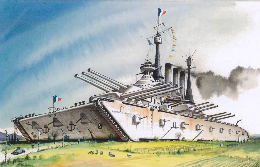 french_mega_land_battleship_by_anandafau