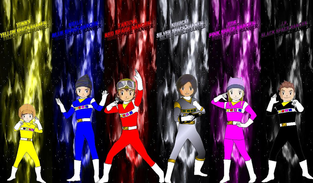 Power Rangers Digimon Frontier Deviantart Digimon Frontier Space Rangers for Josephdowms by RAatNYSBA on DeviantArt