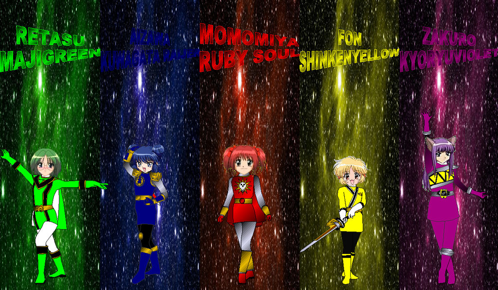Mewing Power Rangers Mew Mew Rangers for Pmaster77 by RAatNYSBA on DeviantArt