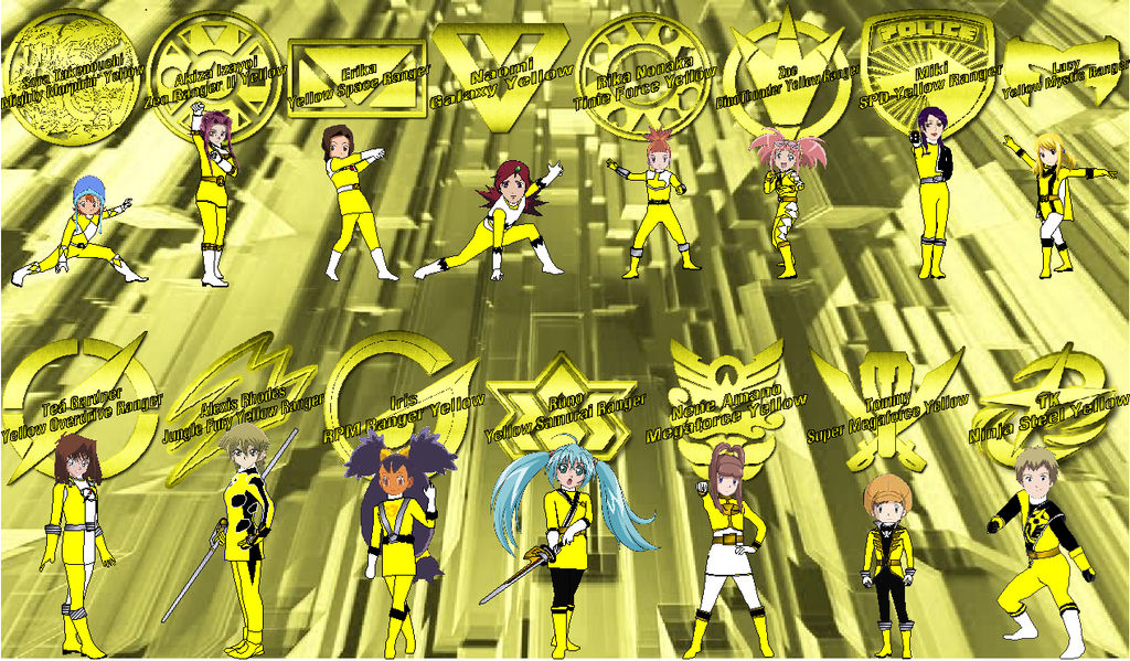 Japanese Yellow Ranger Anime Yellow Rangers for Loneboi5 by RAatNYSBA on DeviantArt