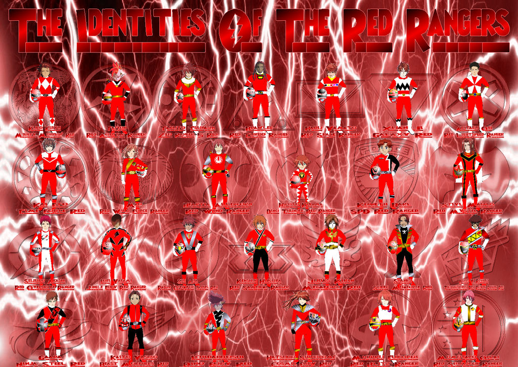 The Identities of the Red Power Rangers by RAatNYSBA on DeviantArt