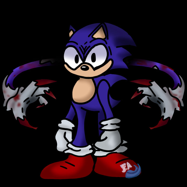 Animated] EXEternal Sonic.exe Faker Form Concept by Aguythatexists