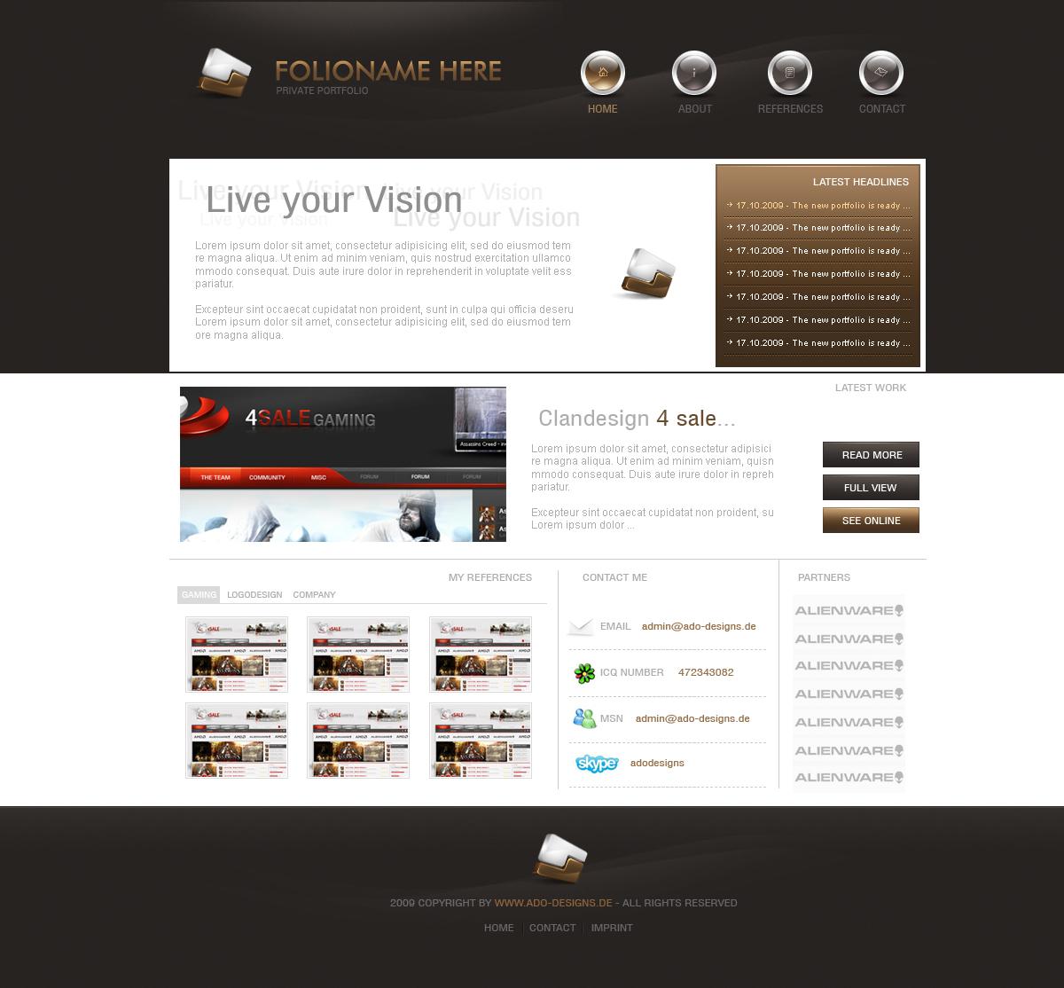 Portfolio brown sold