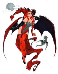 Witchtober: Dragon Witch by DivineKitten