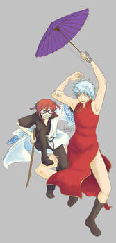 :gintama: crossdress duo