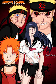 Konoha School Hinata Naruto y Pain