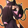 Zuki hugging her momma