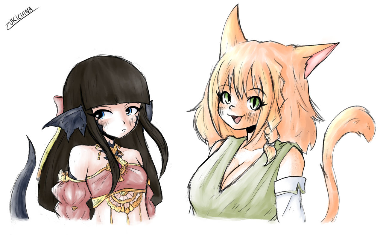 Au ra Zuki and Miqo'te Api