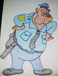 Cartoon Police Dog