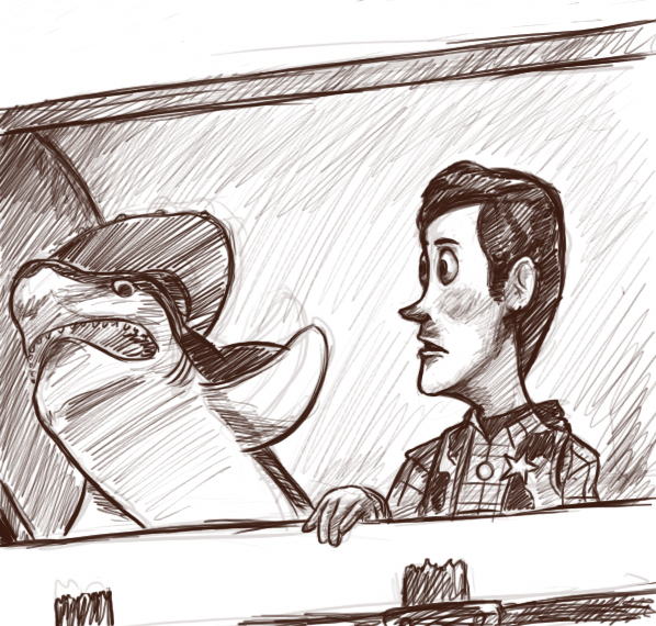 Pixar: Woody and Shark