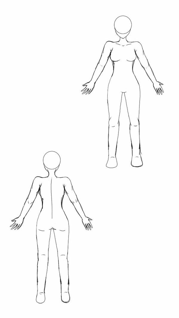 Base Model Front Back by sinovagen on DeviantArt