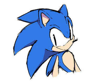 Sonic Half body doodle