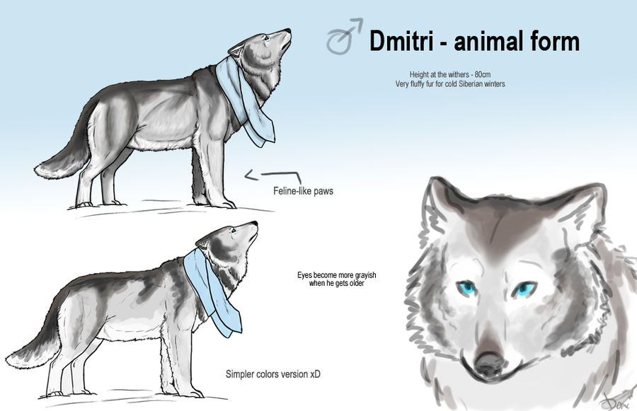 Dmitri animal form fast ref sheet by MisleadTruth on DeviantArt