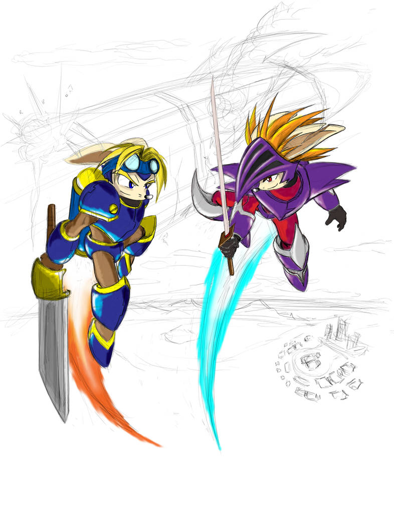 Rocket Rivals Drawing Rocket-Knight Rivals by negathus on DeviantArt