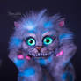 The Cheshire Cat - Handmade Poseable Plushie
