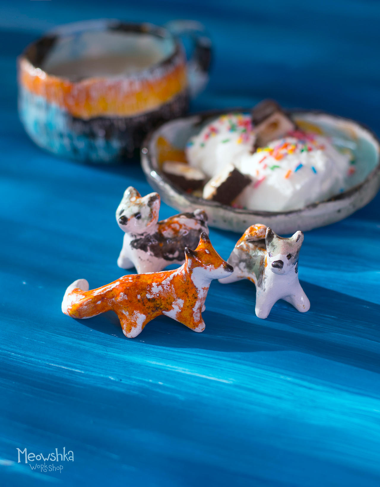 Ceramic Fox and her friends