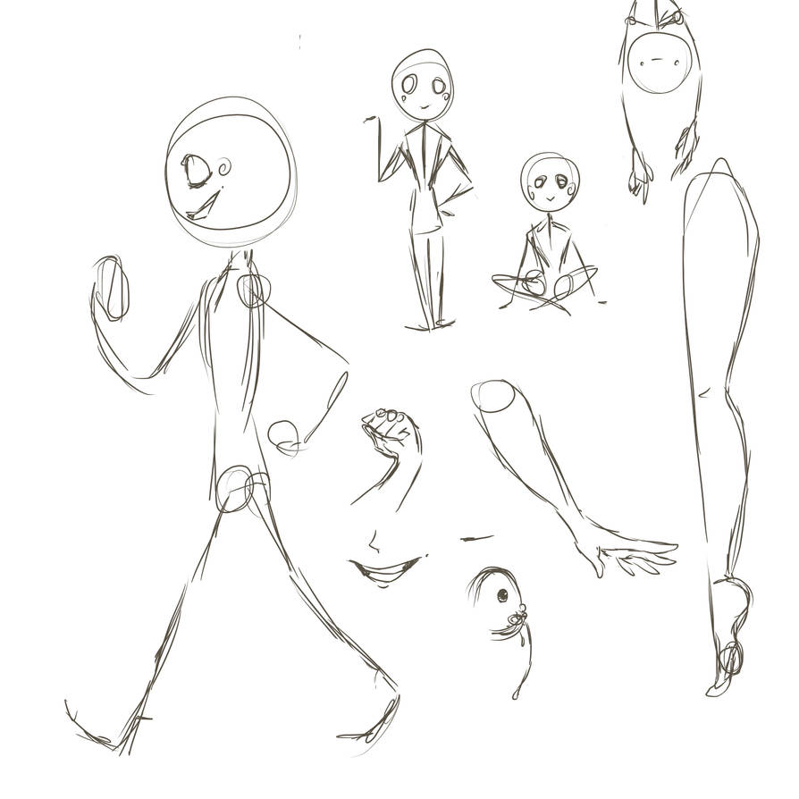 Anatomy Doodles by GlitchRegistered on DeviantArt