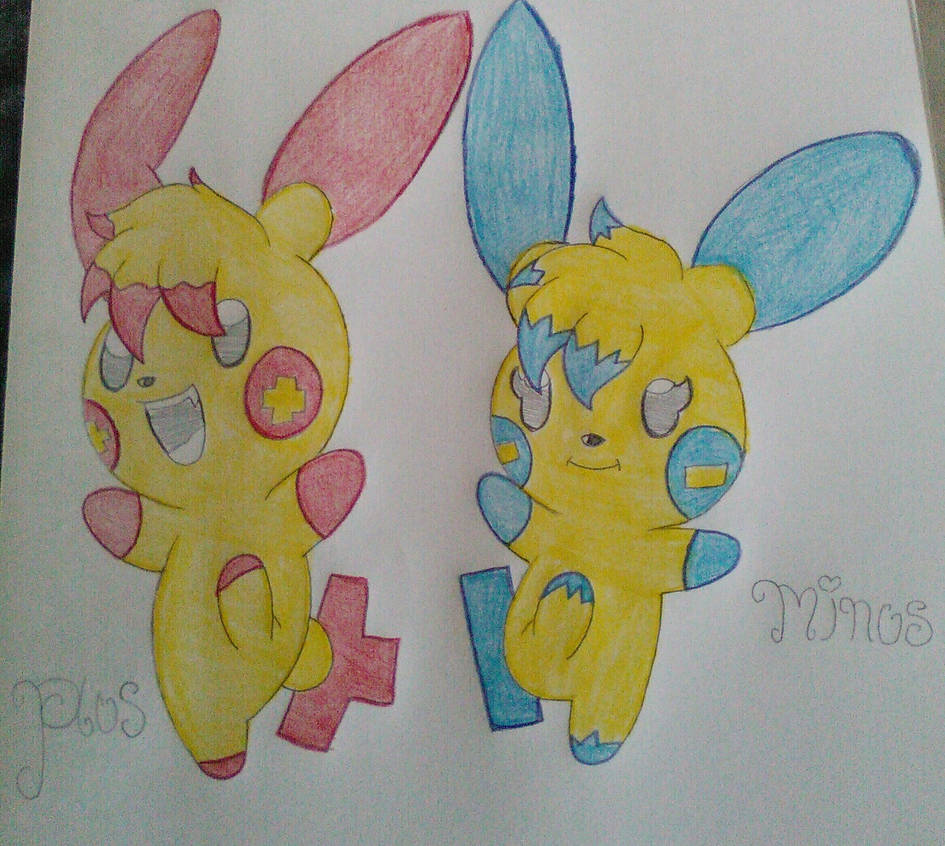 Pokemon: Plus and Minus by tesshoku15 on DeviantArt