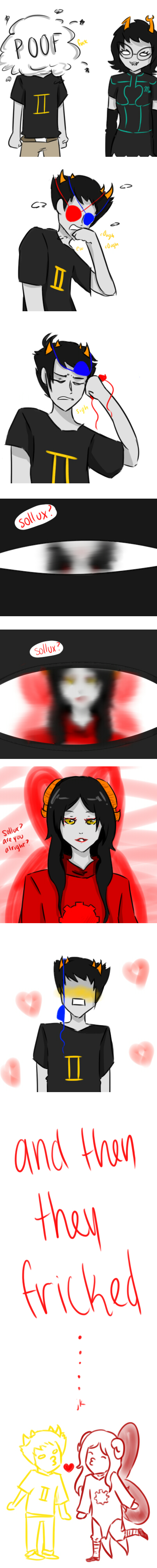 What If Sollux Let Aranea Heal His Eyes