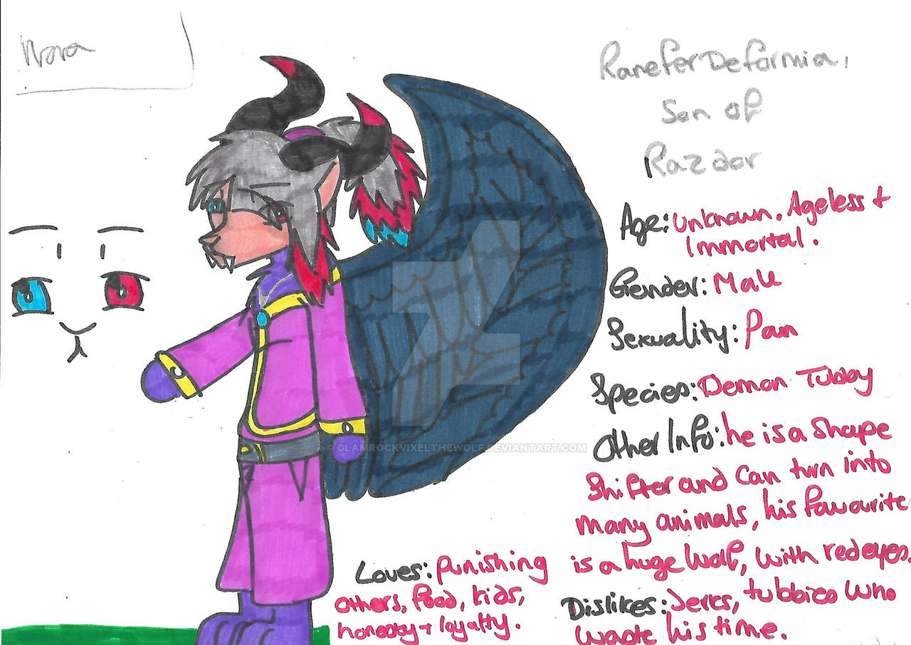 Ranefer Deformia son of Razdor by GlamrockVixelTheWolf on DeviantArt